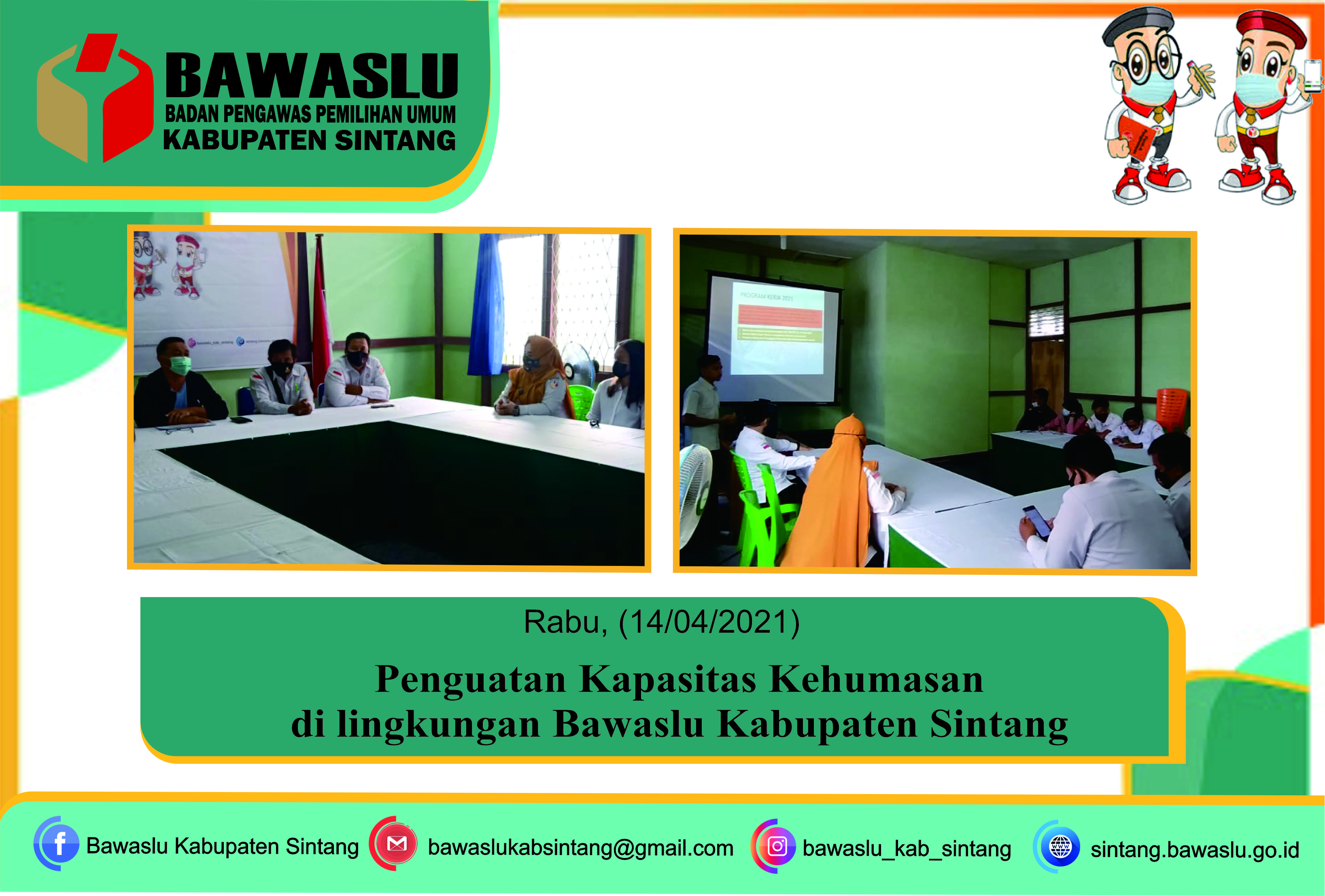 Rapat Biasa Humas dilingkungan Bawaslu Kabupaten Sintang
