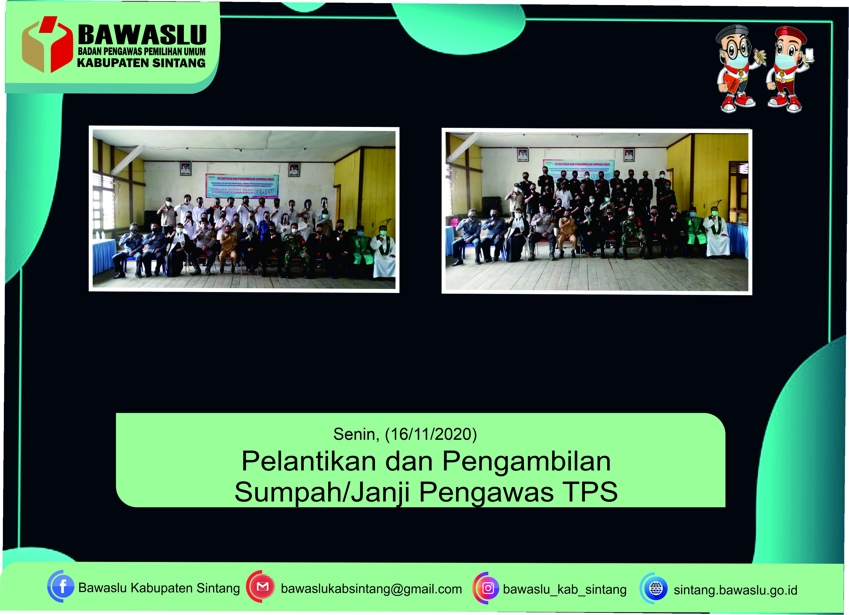 Pelantikan dan Pengawas Pemungutan Suara di Kayan Hulu