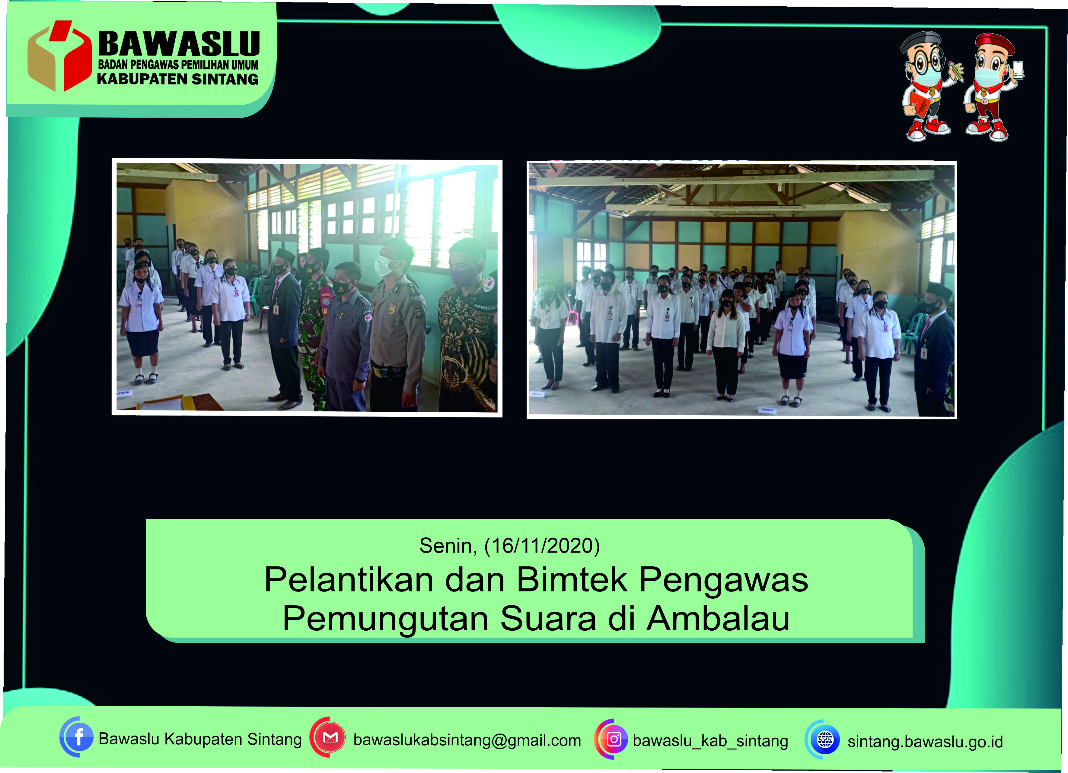 Pelantikan dan Pengawas Pemungutan Suara di Ambalau