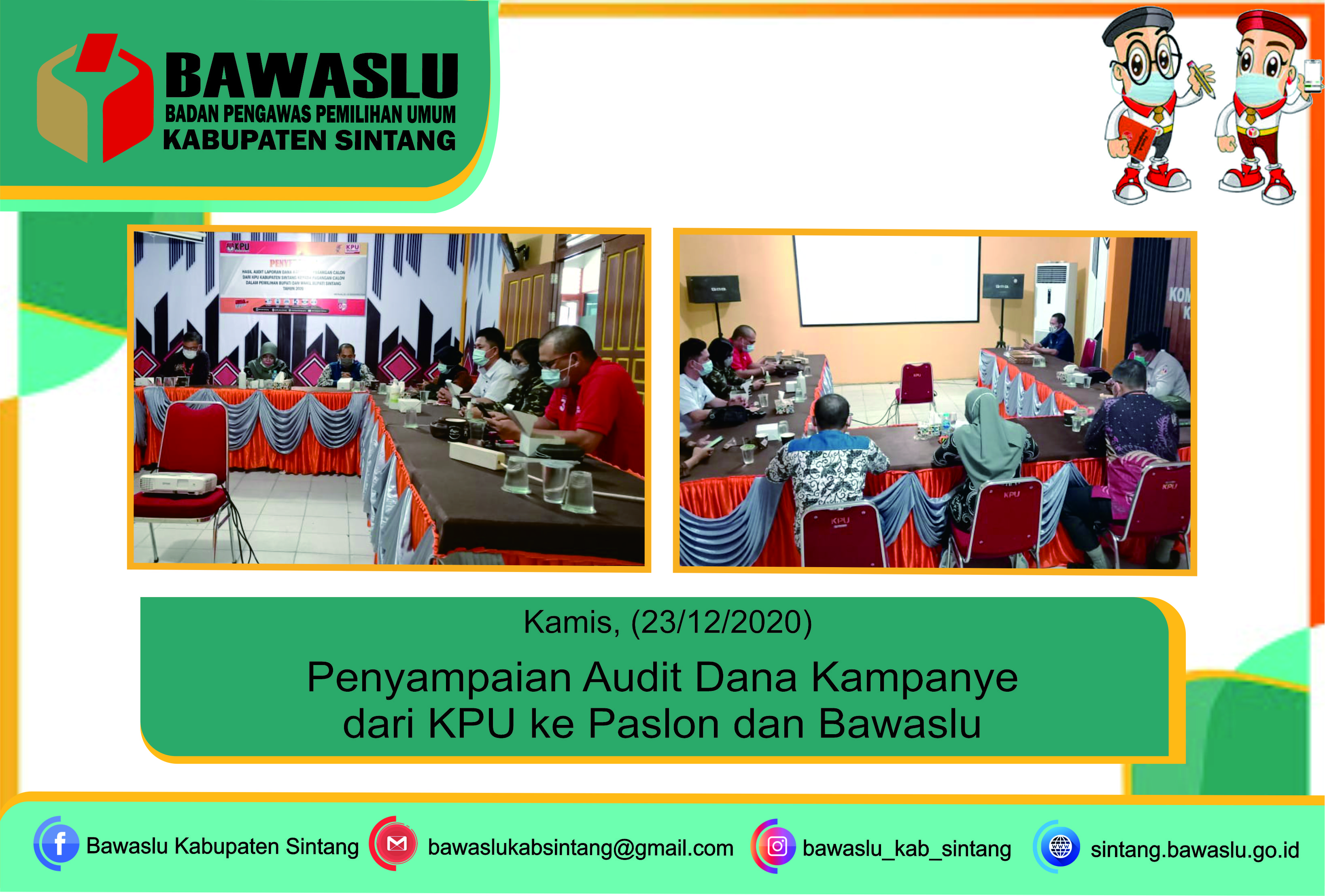 Penyampaian Audit Dana Kampaye dari KPU ke Paslon dan Bawaslu