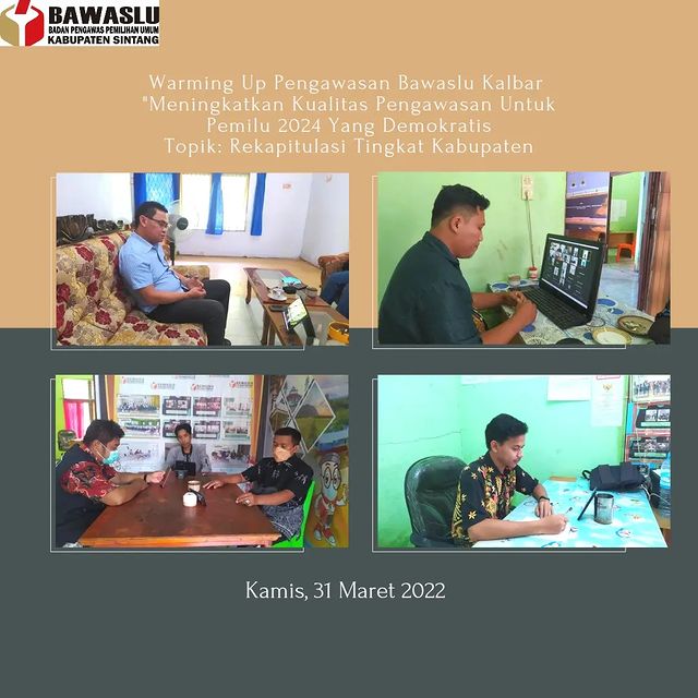 Warming Up Pengawasan Bawaslu Kalbar sesi 14 Via Zoom Meeting