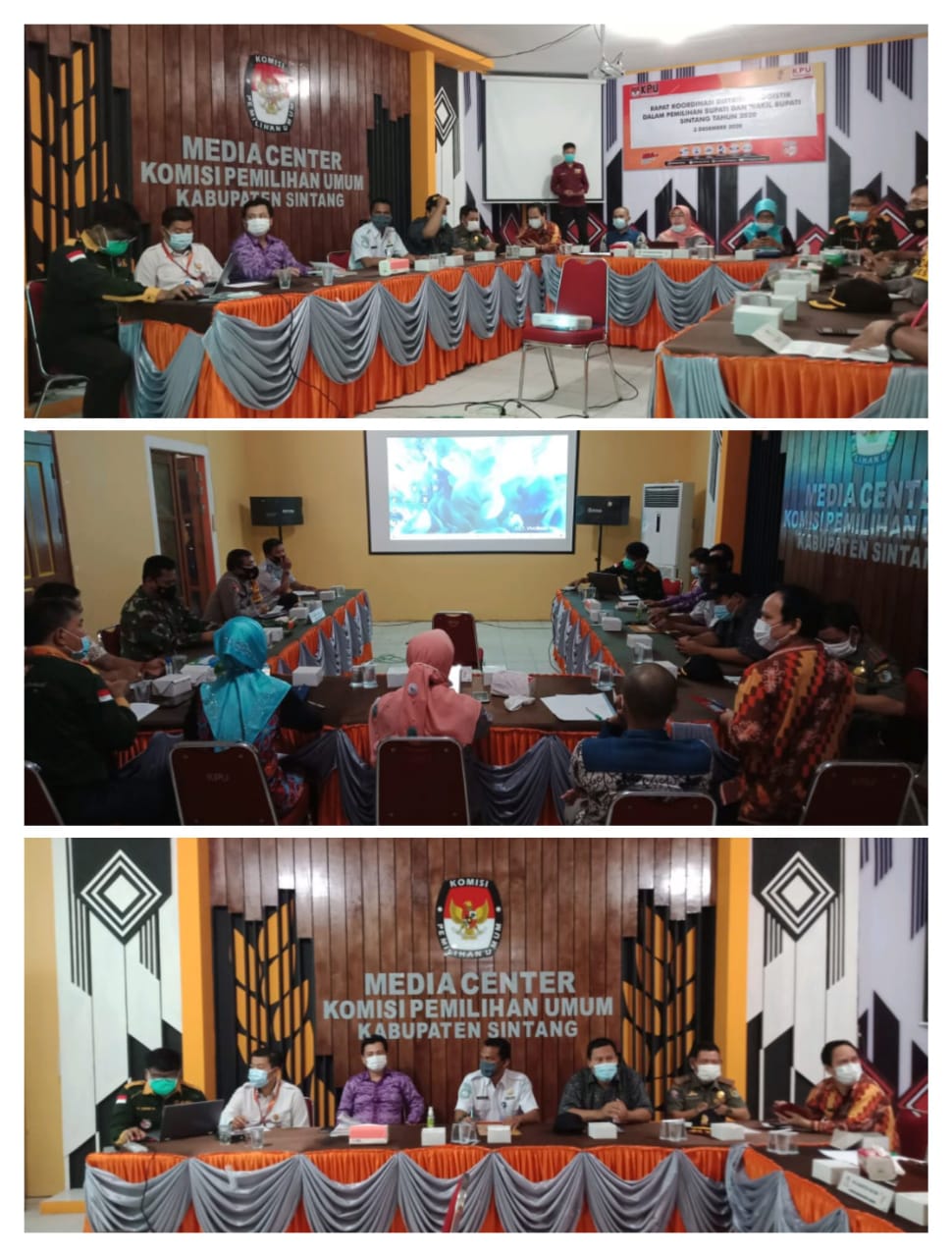 Rakor Pendistribusian Logistik Pilkada Sintang Tahun 2020