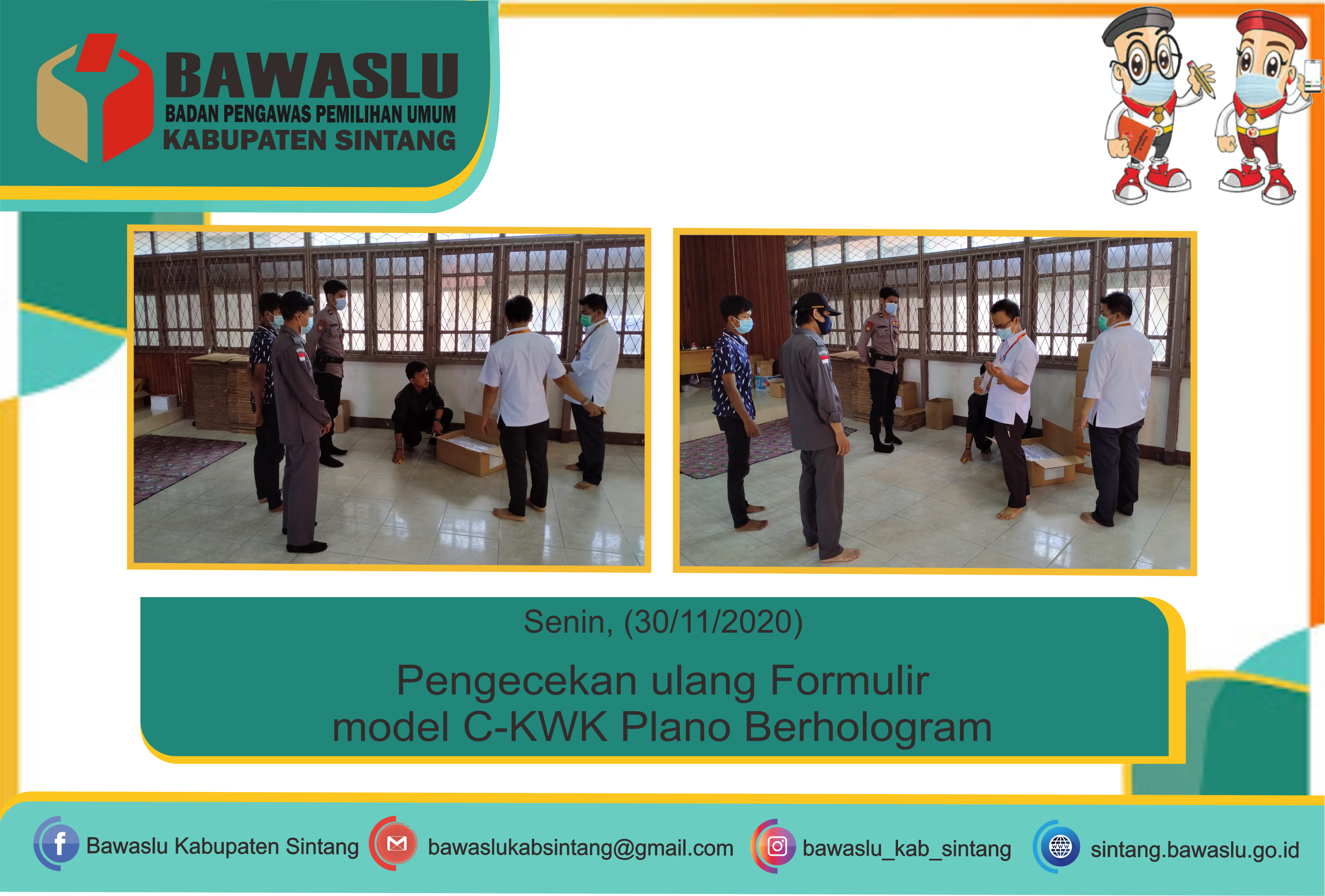 Pengecekan ulang Formulir model C-KWK Plano Berhologram