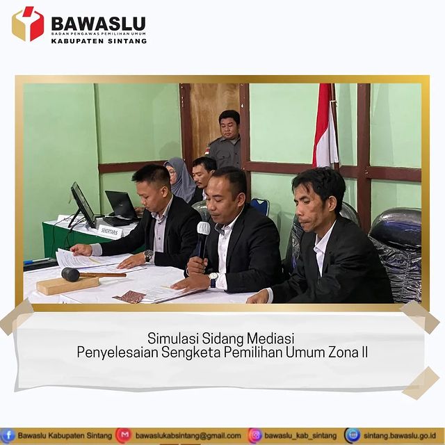 Simulasi Sidang Mediasi Penyelesaian Sengketa Proses Pemilu