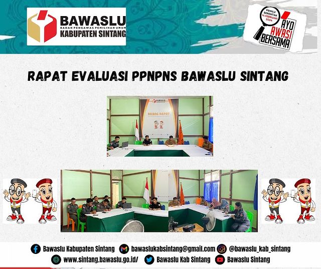 Rapat Evaluasi PPNPNS Bawaslu Sintang