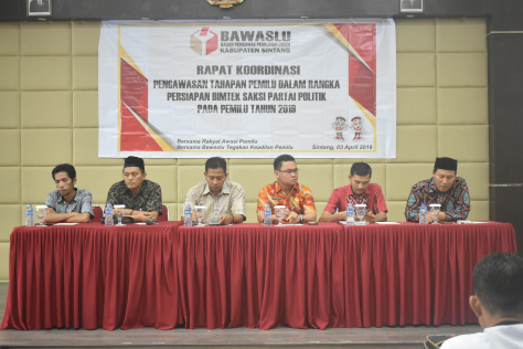 RAPAT KOORDINASI PERSIAPAN BIMTEK SAKSI PARTAI POLITIK PADA PEMILU TAHUN 2019