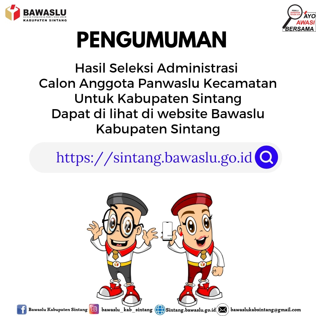 Pengumuman Hasil Seleksi Administrasi Calon Anggota
