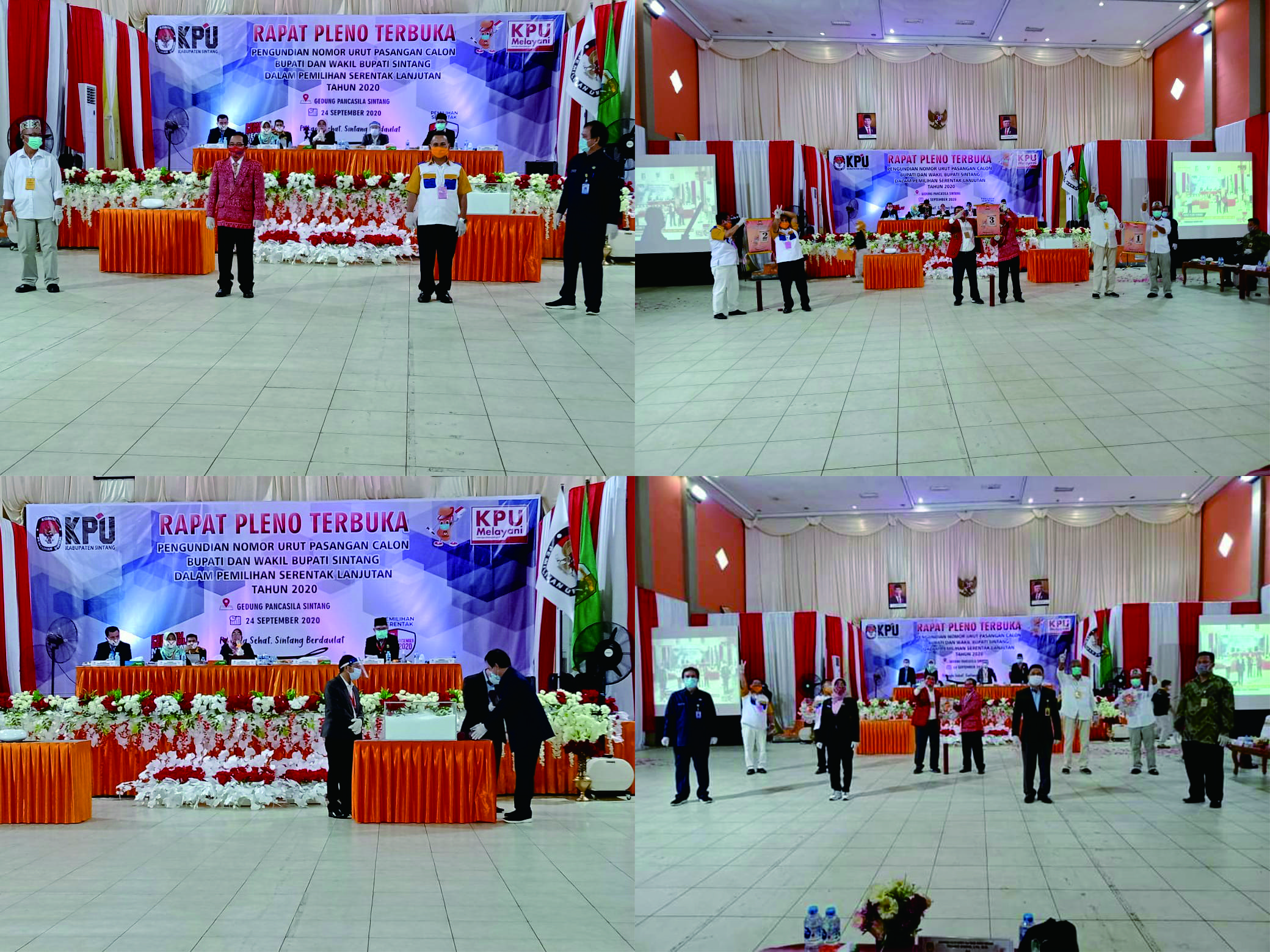 Rapat Pleno Terbuka Penetapan No Urut Pasangan Calon Bupati dan Wakil Bupati Sintang