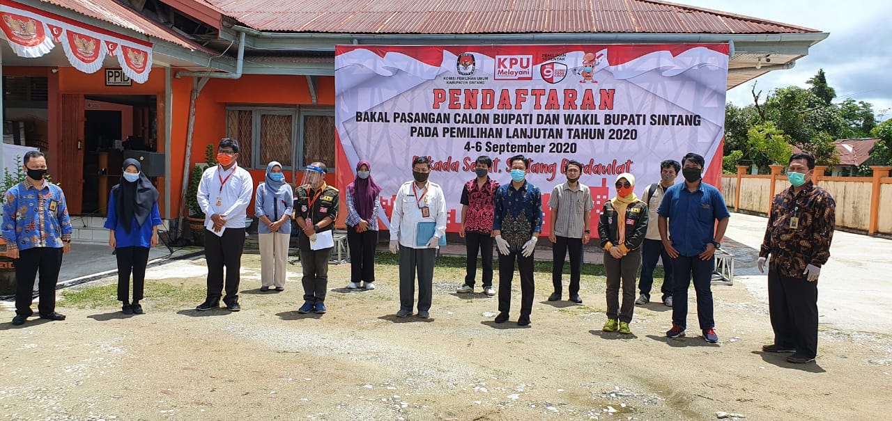 Alur Simulasi Pendaftaran Bakal Calon Bupati dan Wakil Bupati Sintang Tahun 2020.