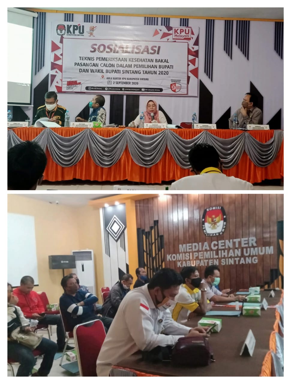 SOSIALISASI PEMERIKSAAN KESEHATAN PASLON BUPATI & WAKIL BUPATI SINTANG TAHUN 2020