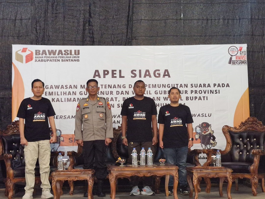 DOkumentasi Apel Siaga Pengawasan Masa Tenang Pemilihan Tahun 2024.
