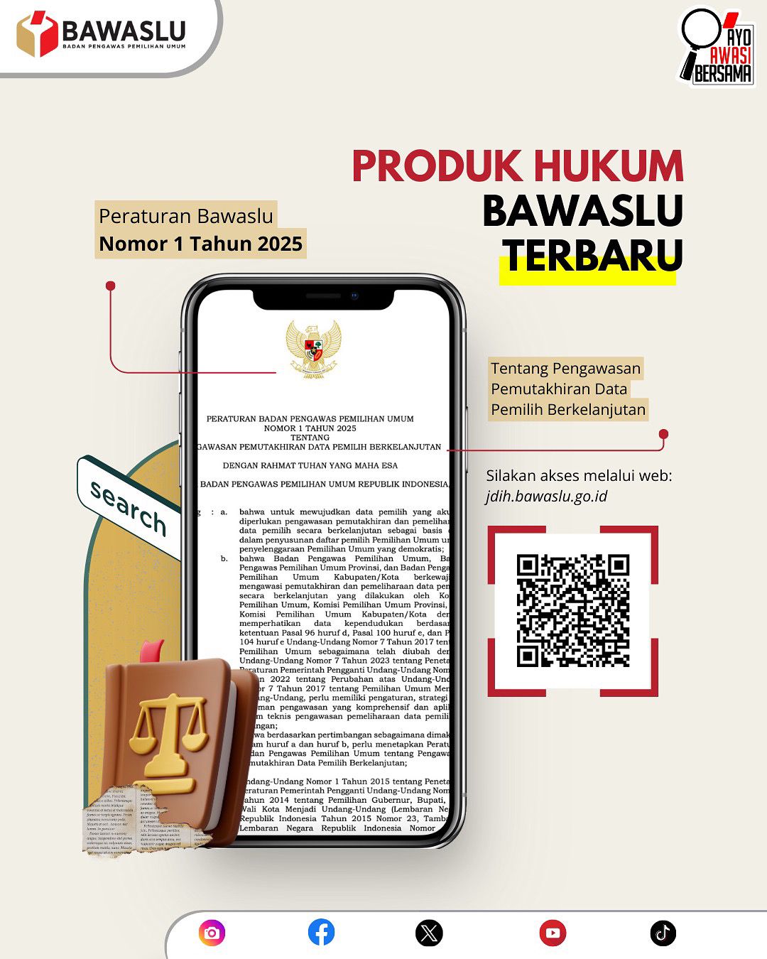 Bawaslu Terbitkan Peraturan Baru Terkait Pengawasan Pemutakhiran Data Pemilih Berkelanjutan