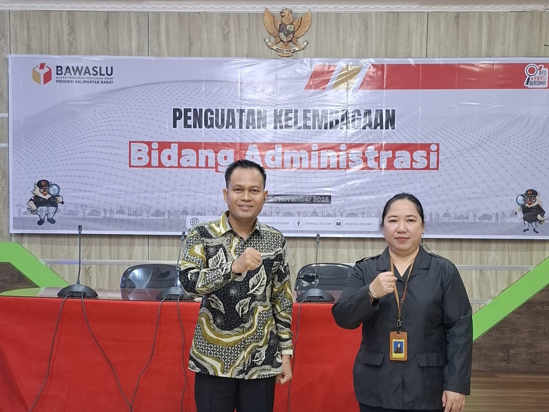 Bawaslu Sintang Hadiri Penguatan Kelembagaan Bidang Administrasi yang Digelar Bawaslu Kalbar