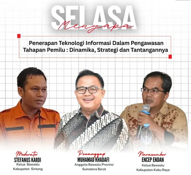 Bawaslu Sintang Fasilitasi Diskusi “Selasa Menyapa”, Bahas Tantangan Teknologi Informasi dalam Pengawasan Pemilu