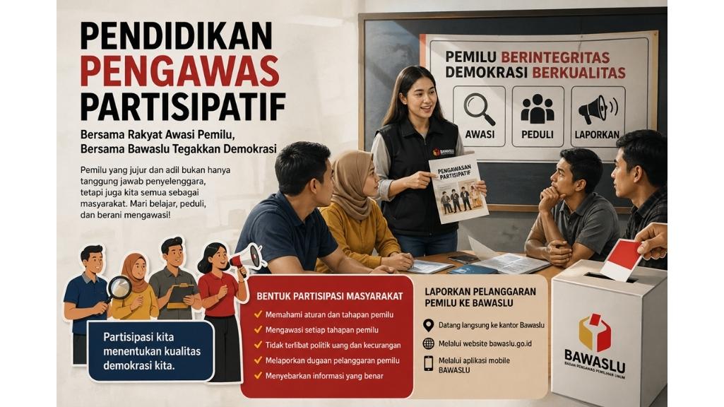 Apa Itu Pendidikan Pengawas Partisipatif? Pengertian, Tujuan, dan Perannya dalam Pemilu