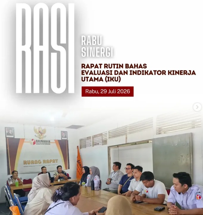 Rabu Sinergi Jadi Momentum Evaluasi dan Penguatan Kinerja Bawaslu Kabupaten Sintang