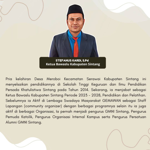 Ketua Bawaslu Sintang