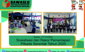 Sosialisasi dan Rakor Pemantapan Pilkada Serentak Tahun 2020