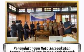 Nota Kesepakatan Antara Bawaslu dan Pemkab Sintang Jelang Pemilu 2024