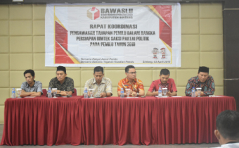 RAPAT KOORDINASI PERSIAPAN BIMTEK SAKSI PARTAI POLITIK PADA PEMILU TAHUN 2019