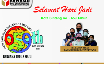 Selamat Hari Jadi Kota Sintang yang ke 659 Tahun.
