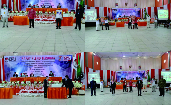 Rapat Pleno Terbuka Penetapan No Urut Pasangan Calon Bupati dan Wakil Bupati Sintang