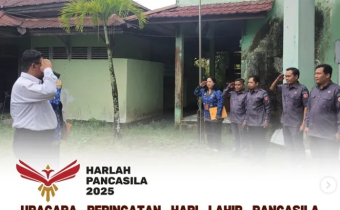 Peringati Hari Lahir Pancasila, Bawaslu Sintang Gelar Upacara
